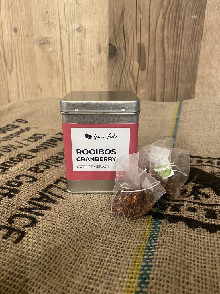 Rooibos Cranberry Thee (Met metalen opbergblik)